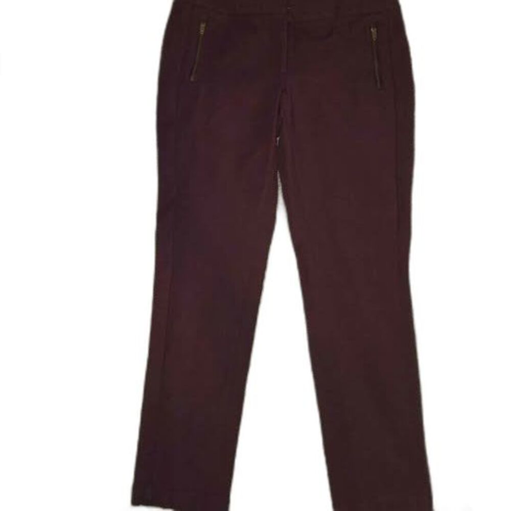 LOFT Julie SKINNY Maroon Pants